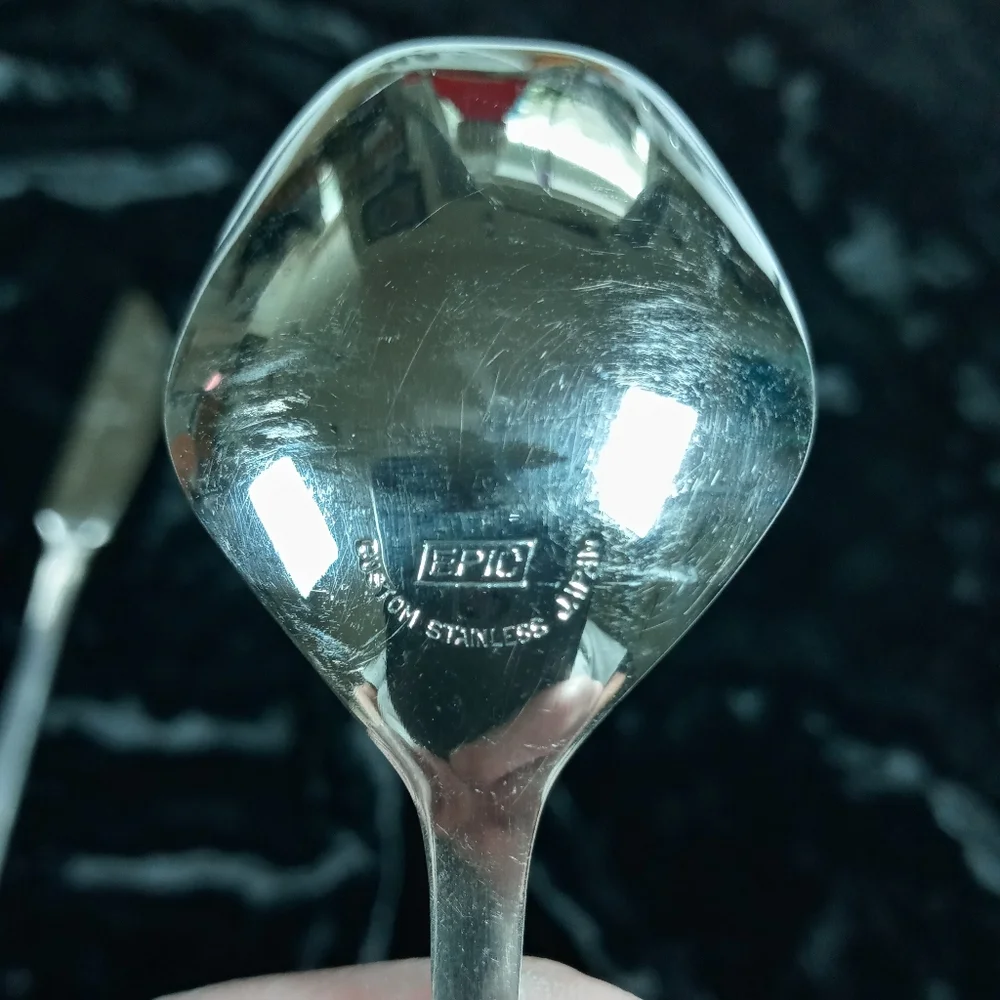 Vintage Epic Japan Stainless Steel Flatware Sugar Spoon & Flat Butter Knife